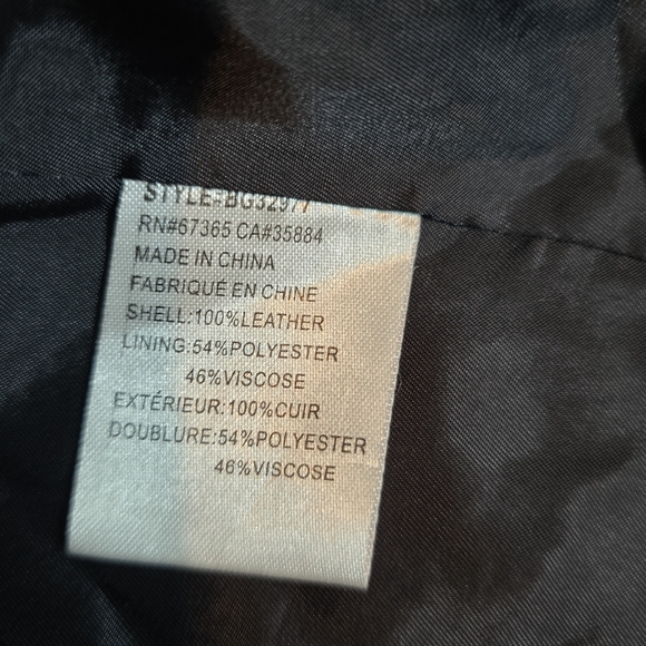 BB Dakota Black Leather Jacket XS Open Front - Picture 4 of 9